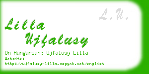 lilla ujfalusy business card